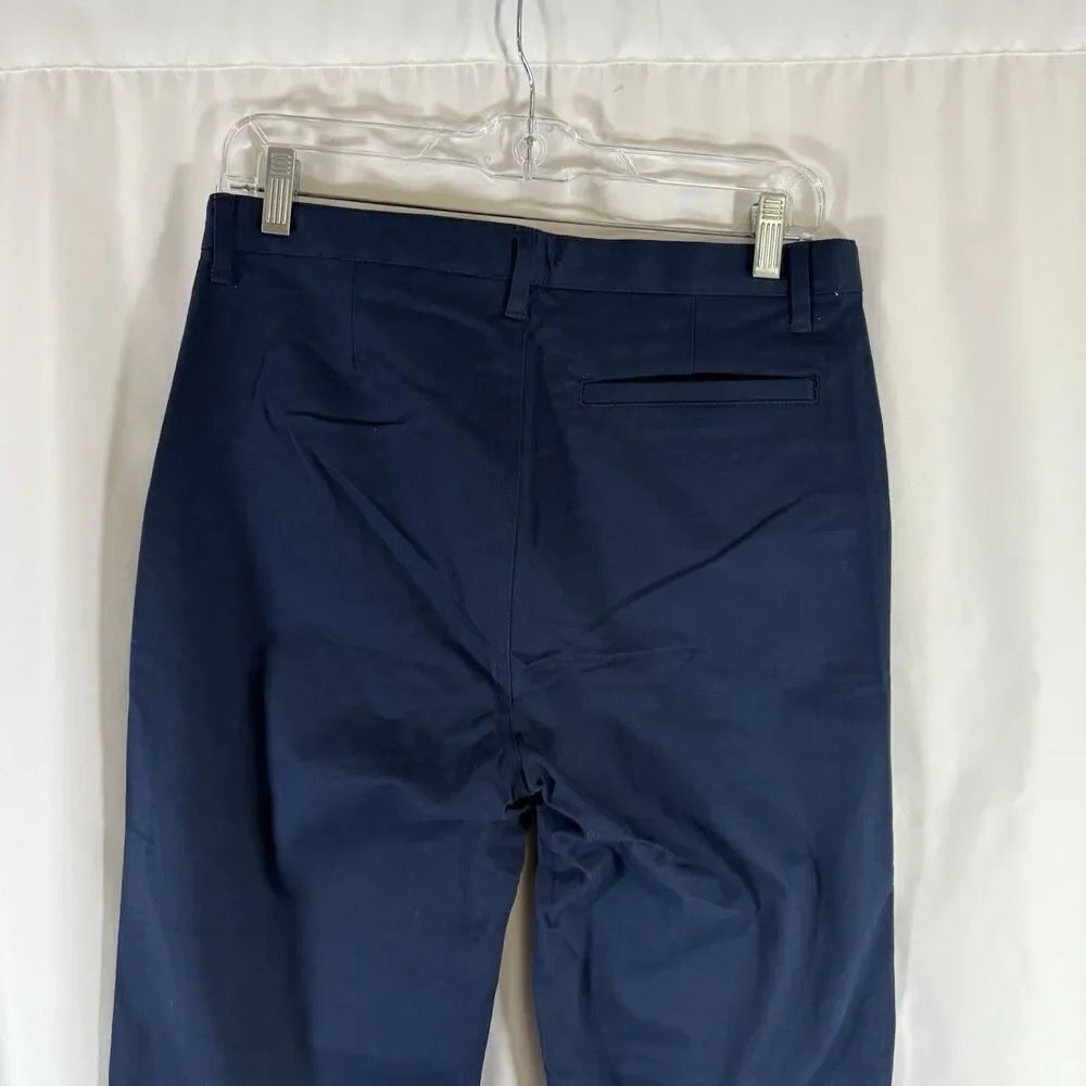 New Old Navy Pants Boys 18 Navy Blue Flat Front Cotton Blend Adjustable